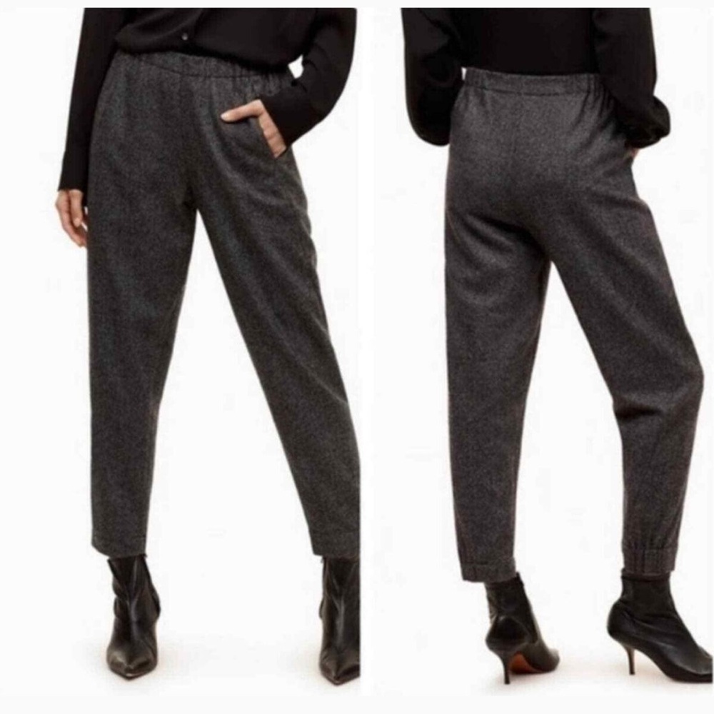 Aritzia Babaton Conan Pant Wool Cashmere Pull On Stretch Pockets Minimalist Crop